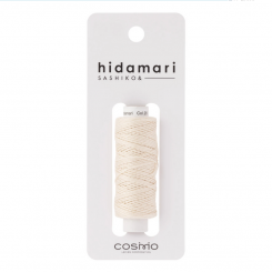 Cosmo Hidamari Sashiko Solid Thread Pearl White 