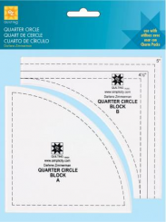 EZ Quilting Quarter Circle Block Ruler 