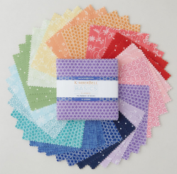 5" Squares Kimberbell Basics Flannel Rainbow Wishes 