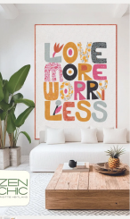 Love More Worry Less Pattern 