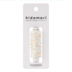 Cosmo Hidamari Sashiko Variegated Thread 30 Meters Orange Blue 