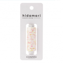 Cosmo Hidamari Sashiko Variegated Thread 30 Meters Pink Yellow 