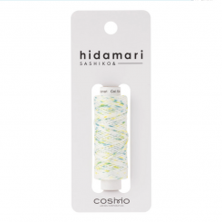 Cosmo Hidamari Sashiko Variegated Thread 30 Meters Yellow Green 
