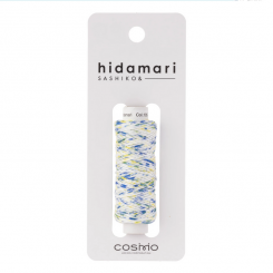 Cosmo Hidamari Sashiko Variegated Thread 30 Meters Blue Yellow 