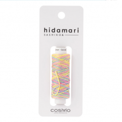 Cosmo Hidamari Sashiko Variegated Thread 30 Meters Rainbow Sorbet 