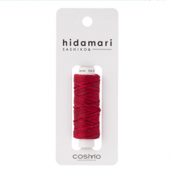 Cosmo Hidamari Sashiko Variegated Thread 30 Meters Cranberry Red 