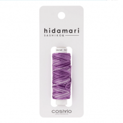 Cosmo Hidamari Sashiko Variegated Thread 30 Meters Blueberry Yogurt 