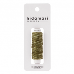 Cosmo Hidamari Sashiko Variegated Thread 30 Meters Forest Moss 