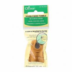 Double-Sided Leather Thimble with Metal Tip 