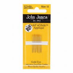 John James Gold'N Glide Applique Needles Size 11 