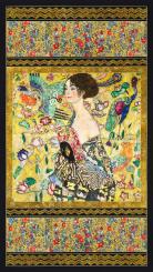 Dame mit Fächer Gustav Klimt Panel