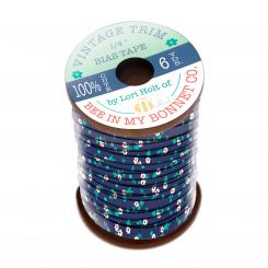 Lori Holt 1/4in Bias Tape Denim Blossoms 