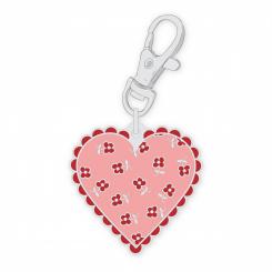 Lori Holt Bee Dots Heart Enamel Happy Charm 
