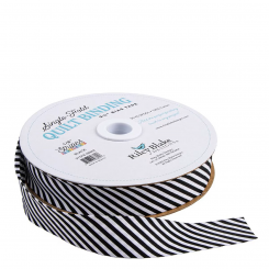 Single-Fold Quilt Bias Binding 1/8" Stripe Black 