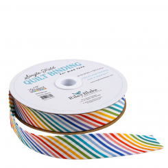 Single-Fold Quilt Bias Binding 1/8" Stripe Rainbow 