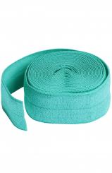 2YD Fold-Over Elastic Turquoise 