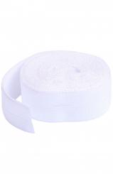 2YD Fold-Over Elastic White 