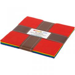 Ten Squares: Kona® Cotton - Bright Rainbow Colorstory 