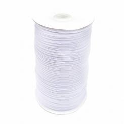 White Flat Elastic 1/8'' Meterware