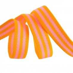 Tula Pink Webbing 2yd x 1in - Pink and Orange 