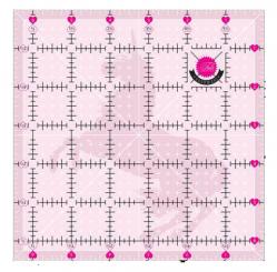 Tula Pink 6.5in x 6.5in Non Slip Unicorn Ruler 