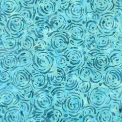Tonga Valley Blossoms Rose Top Outlines Teal 