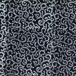 Diagonal Vine Black and White Batik Meterware