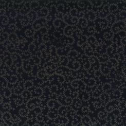 Diagonal Vine Black Batik Meterware