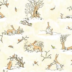 Scenic Toile Light Butter Meterware