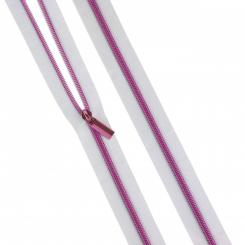 3y Tula Pink #5 Nylon Coil Zipper White 