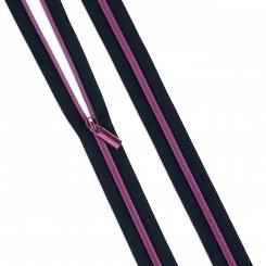 3y Tula Pink #5 Nylon Coil Zipper Navy 