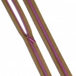 3y Tula Pink #5 Nylon Coil Zipper Natural 