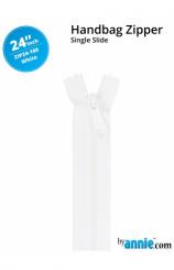 24'' Handbag Zipper White 