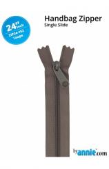 24'' Handbag Zipper Taupe 