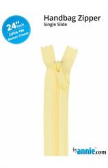 24'' Handbag Zipper Butter Cream 