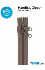 30'' Double-Slide Handbag Zipper Taupe 