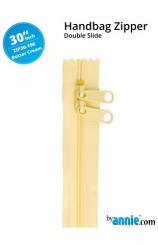 30'' Double-Slide Handbag Zipper Butter Cream 