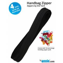 4y Handbag Zippers by the Yard Black Multi 