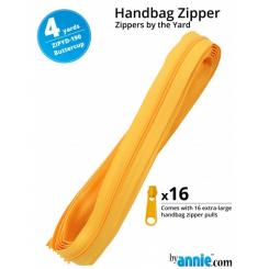 4y Handbag Zippers by the Yard Buttercup 