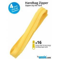 4y Handbag Zippers by the Yard Dandelion 