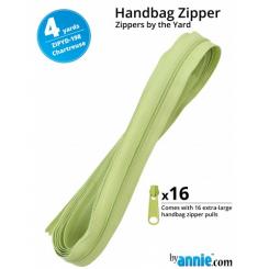 4y Handbag Zippers by the Yard Chartreuse 