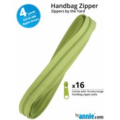 4y Handbag Zippers by the Yard Apple Green 