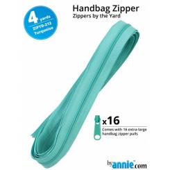 4y Handbag Zippers by the Yard Turquoise 