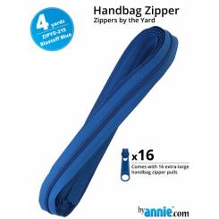 4y Handbag Zippers by the Yard Blastoff Blue 