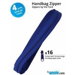 4y Handbag Zippers by the Yard Cobalt Blue 
