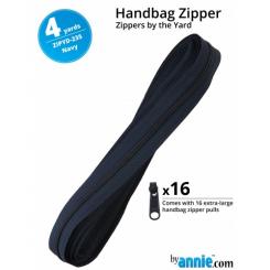 4y Handbag Zippers by the Yard Navy 
