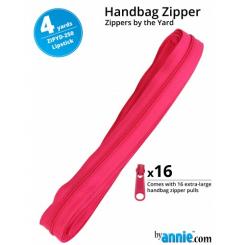 4y Handbag Zippers by the Yard Lipstick 