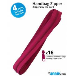 4y Handbag Zippers by the Yard Wild Plum 
