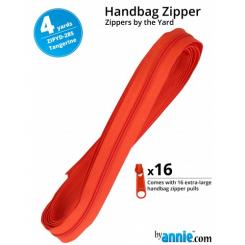 4y Handbag Zippers by the Yard Tangerine 