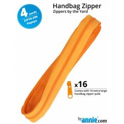 4y Handbag Zippers by the Yard Papaya 